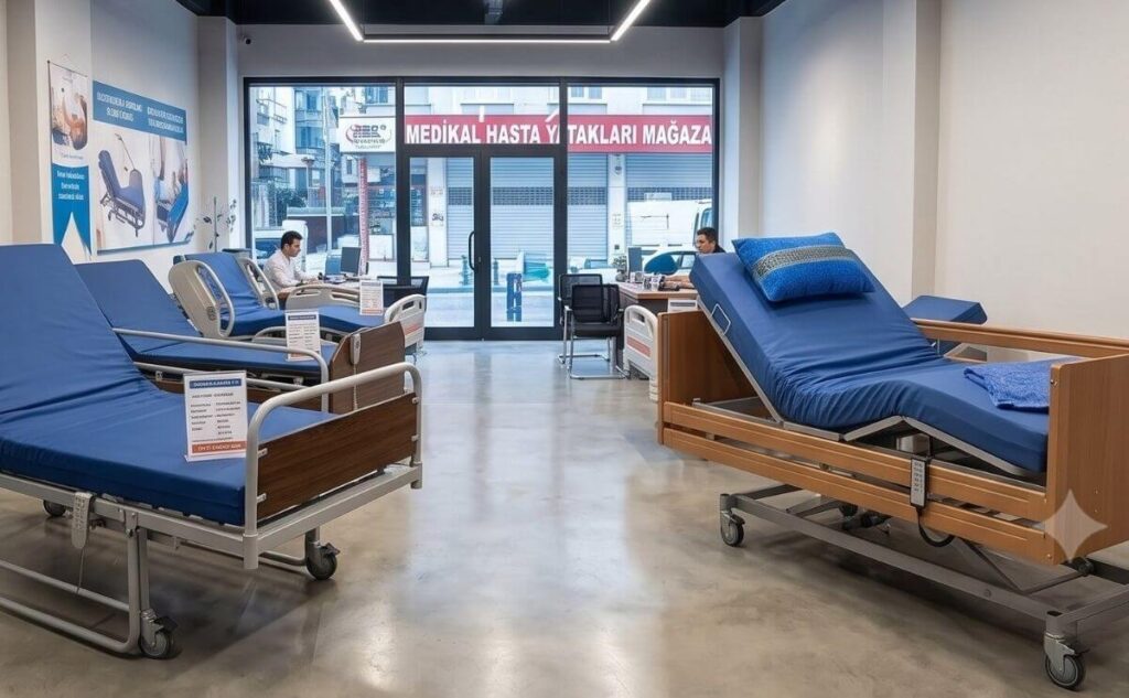 Evde hasta bakımı için yatak modelleri
